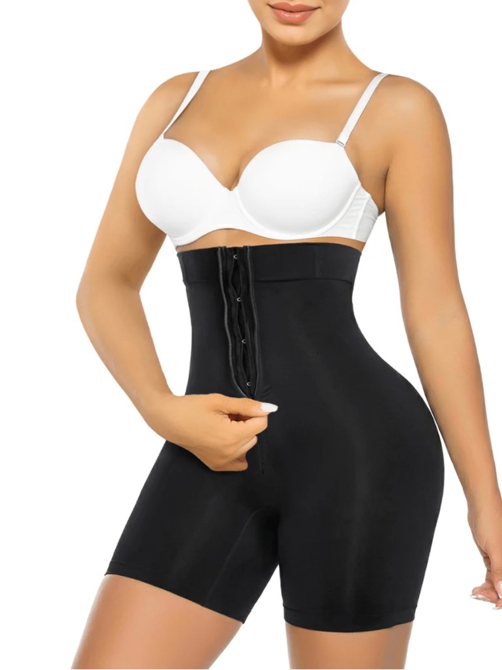 High-Waist Black Sculpting Shorts Shapewear